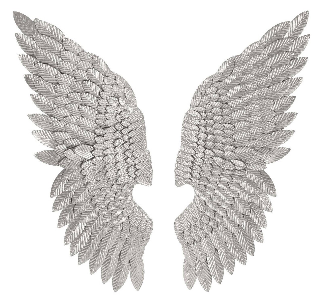 Set 2 decoratiuni de perete Wings, Mauro Ferretti, 37.5x3x100 cm, fier, argintiu - imagine 7